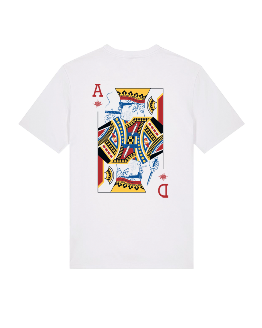 HVIT ALL INN T-SKJORTE